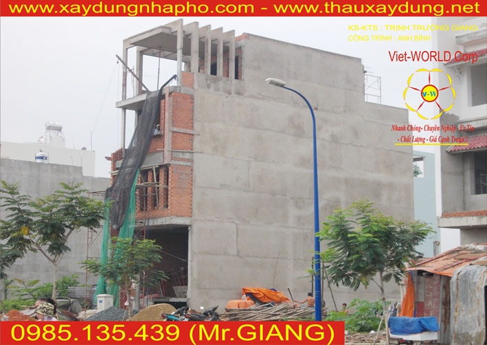 Giá Xây Dựng Phần Thô_Biệt thự phố anh BÌNH